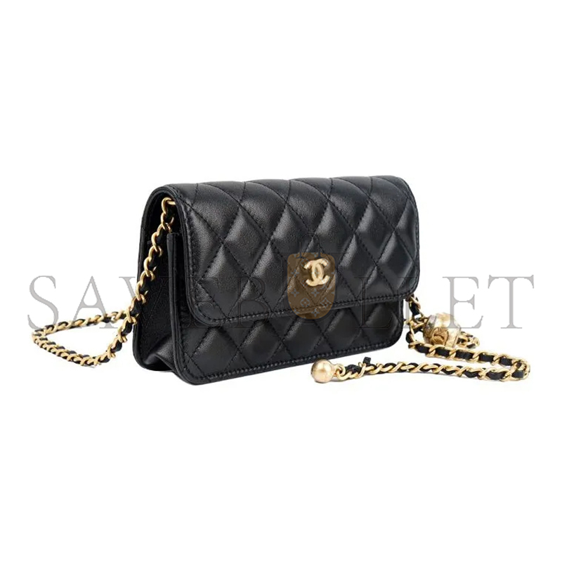 CHANEL 23C METAL BALL PHONE BAG LAMBSKIN AP3071 (17*9*3cm)